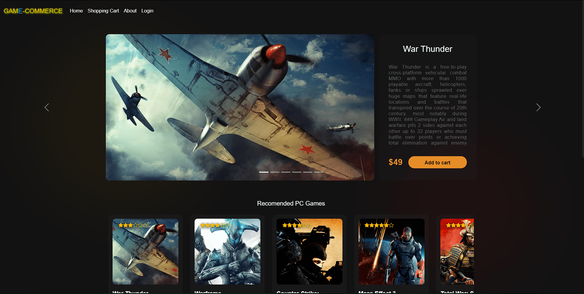 Video Games E-Commerce